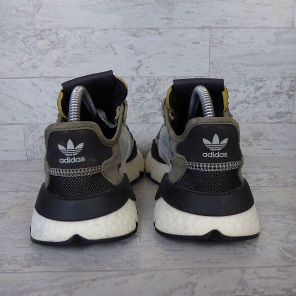 Adidas Nite Jogger Shoes Mens Size 6 Gray Black Athletic Running Sneakers - Picture 5 of 12